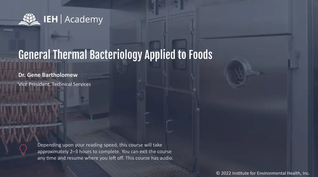 General Thermal Bacteriology Applied to Foods