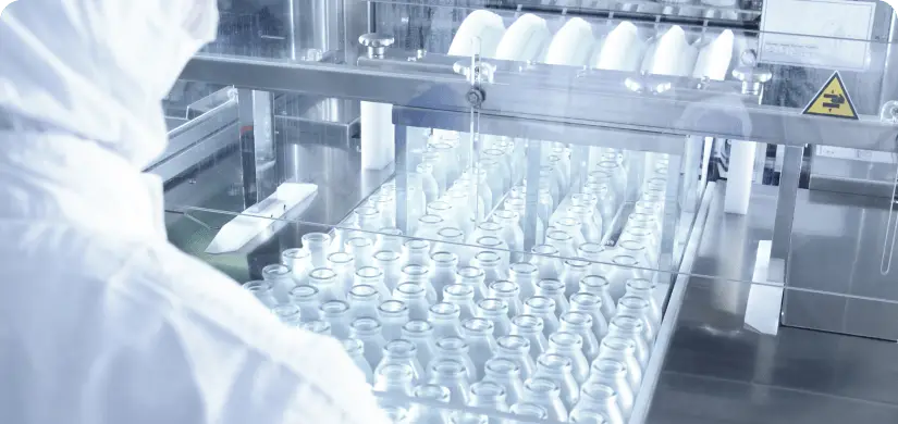 Worker troubleshooting Peroxide Concentration Issues in Aseptic Equipment.