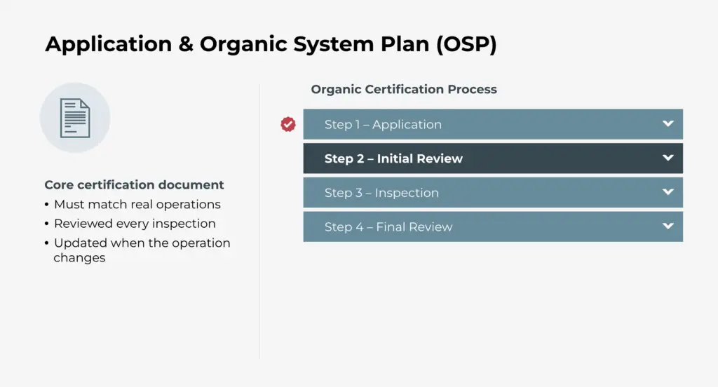 Screenshot 2 on the course for "Screenshot01-Organic Manufacturing Compliance".